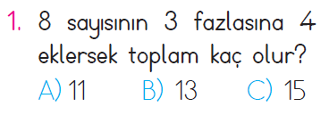 Doğal Sayılarda Toplama İşlemi - 2 Testi