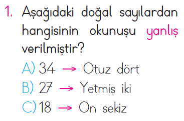 Doğal Sayılar - 1 Testi