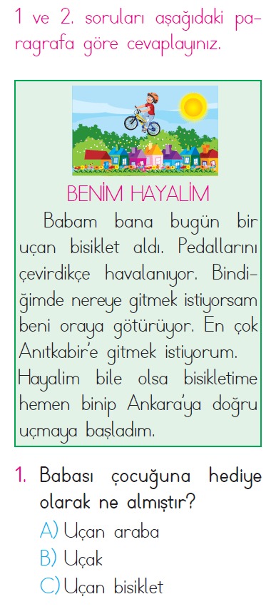 Anlama - Kurallı ve Anlamlı Cümle - Kelime Testi