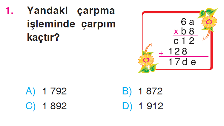 Doğal Sayılarla Çarpma İşlemi Testi