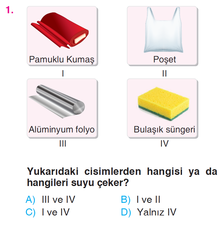 Maddeyi Tanıyalım - 1 Testi