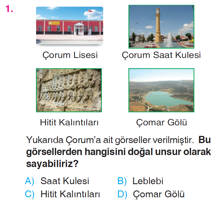 İnsanlar, Yerler ve Çevreler - 4 Testi