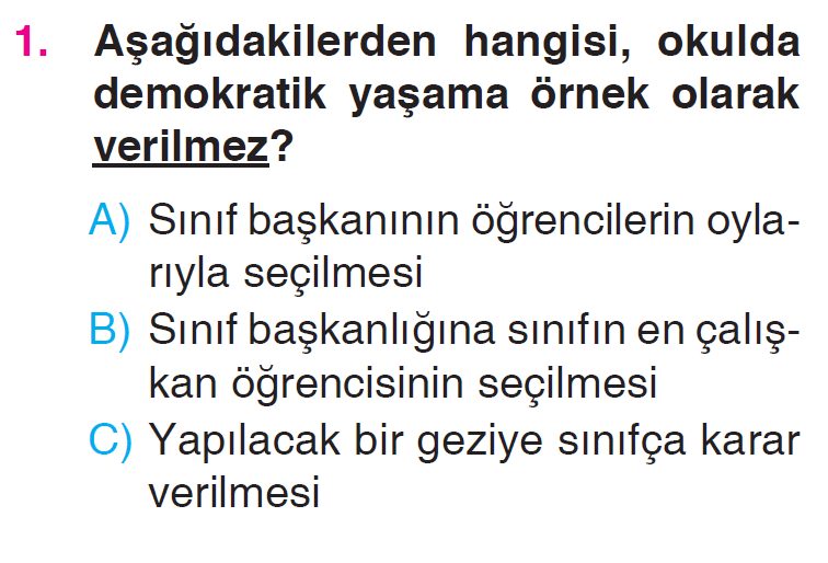 Okulumuzda Hayat - 2 Testi