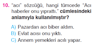 Paragrafta Anlam - Kesme İşareti - Konuşma Çizgisi - Sözcükte Anlam - Cümle Testi