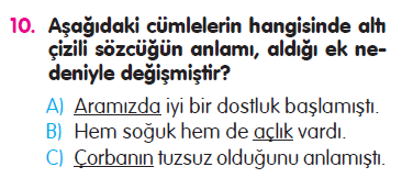 Paragraf - Sözcükte Anlam - Yazım Kuralları - Cümle Testi