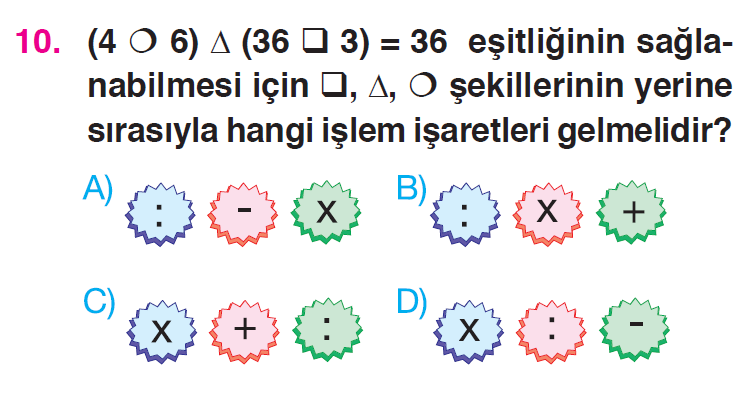 Doğal Sayılarla Çarpma İşlemi Testi