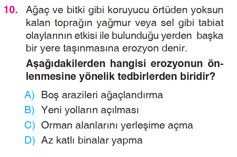 İnsanlar, Yerler ve Çevreler - 2 Testi