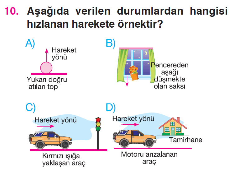Kuvvetin Etkileri - Fiziksel Olaylar - 1 Testi