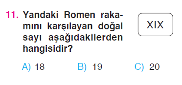 Örüntü - Tek ve Çift Sayılar - Romen Rakamları Testi