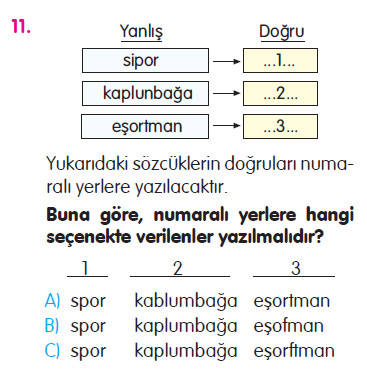 Paragraf - İsimler - Sözcükte Anlam - Yazım Kuralları Testi