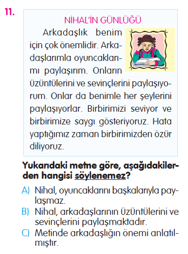 Paragraf - Cümle - Sözcükte Anlam - Noktalama İşaretleri Testi