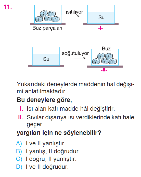 Maddeyi Tanıyalım - 1 Testi