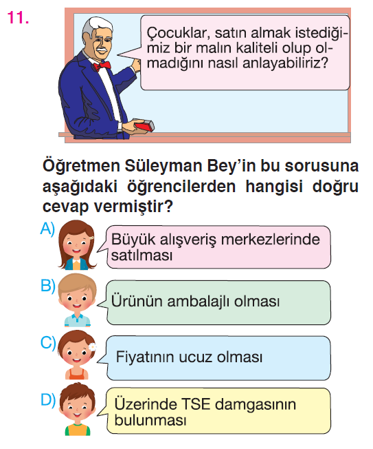 Üretim, Dağıtım ve Tüketim - 1 Testi