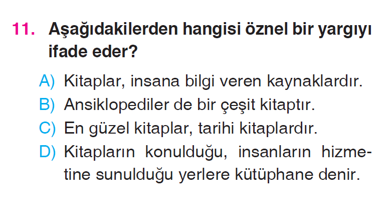Cümlede Anlam - 1 Testi