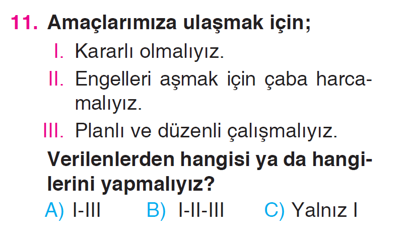 Okulumuzda Hayat - 3 Testi