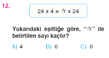 Doğal Sayılarla Çarpma İşlemi Testi
