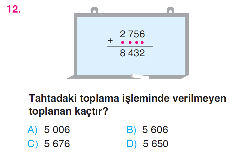 Doğal Sayılarla Toplama İşlemi Testi