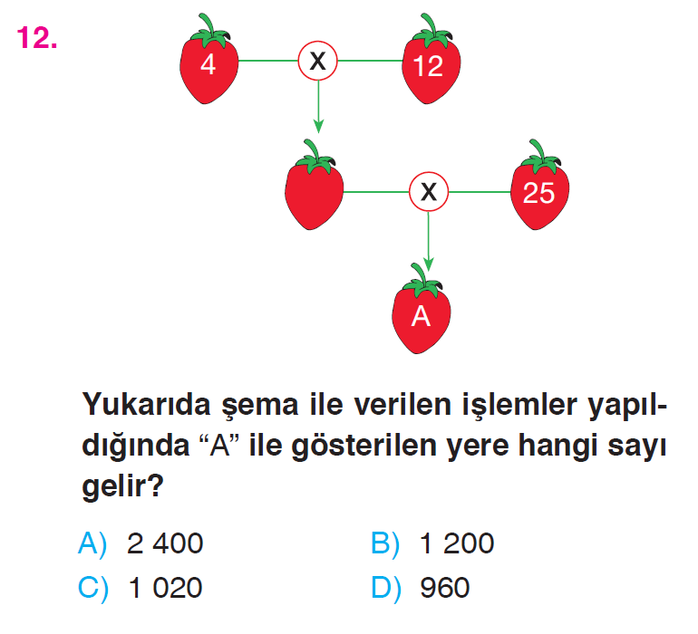 Doğal Sayılarla Çarpma İşlemi Testi