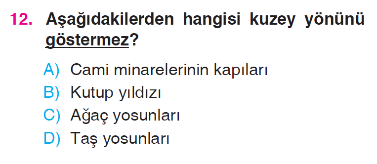 İnsanlar, Yerler ve Çevreler - 3 Testi