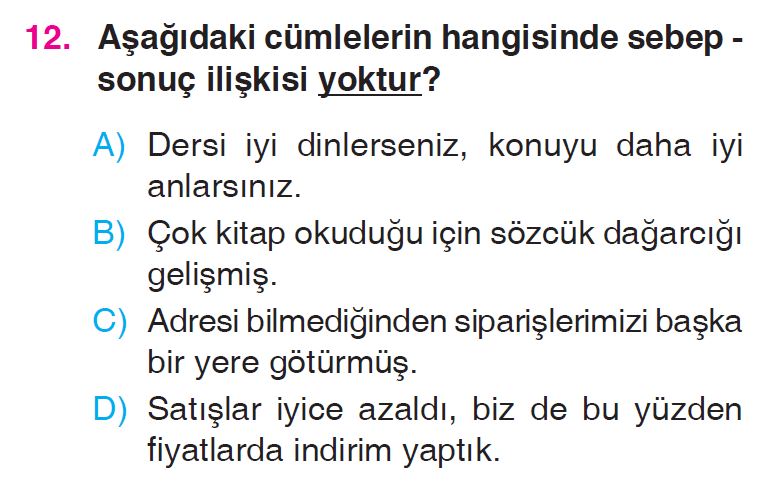 Cümlede Anlam - 2 Testi