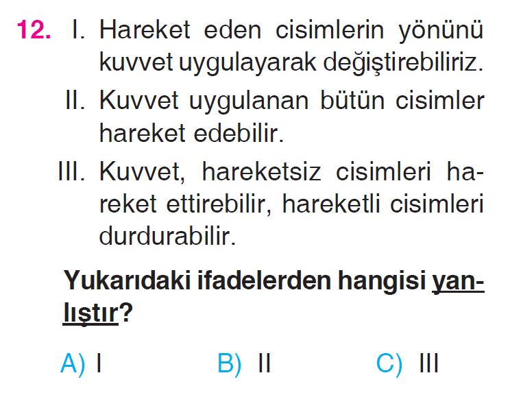 Kuvveti Tanıyalım - 2 Testi