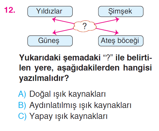 Çevremizdeki Işık ve Sesler - 1 Testi