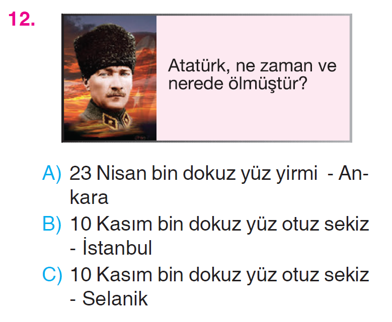 Atatürk'ün Hayatı Testi