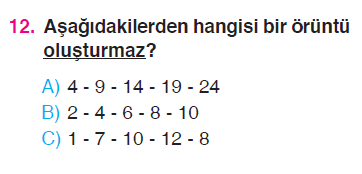 Uzamsal İlişkiler (Simetri) - Örüntü ve Süslemeler Testi