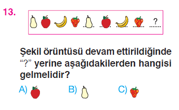 Uzamsal İlişkiler (Simetri) - Örüntü ve Süslemeler Testi