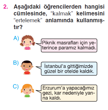 Şiir Yorumlama - Kısa Çizgi - Sözcükte Anlam - Cümle Testi