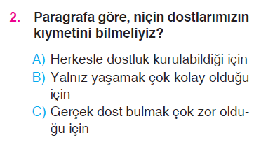 Paragrafta Anlam - Şiir Yorumlama - Eş Sesli Sözcükler Testi