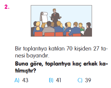 Doğal Sayılarla Çıkarma İşlemi Problemleri Testi