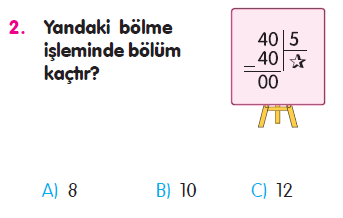 Doğal Sayılarla Bölme İşlemi Testi