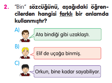 Paragraf - Sözcükte Anlam - Şiir - İsimler Testi