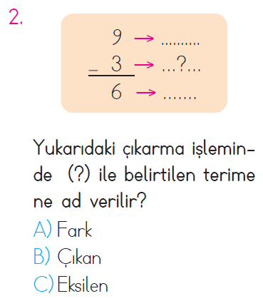 Doğal Sayılarda Çıkarma İşlemi Testi