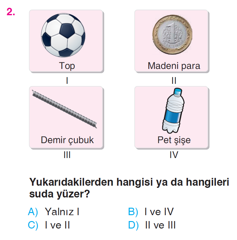 Maddeyi Tanıyalım - 1 Testi