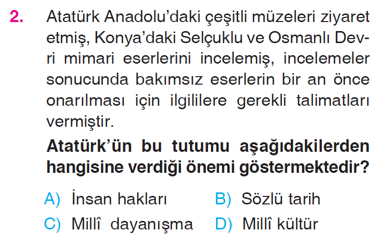 Kültür ve Miras - 2 Testi