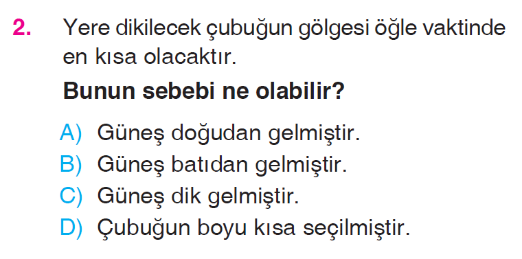 İnsanlar, Yerler ve Çevreler - 4 Testi