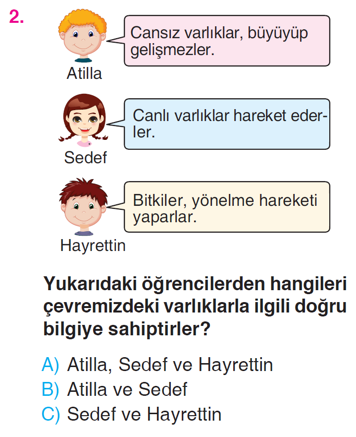Canlılar Dünyasına Yolculuk - 1 Testi