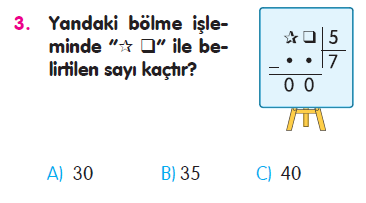 Doğal Sayılarla Bölme İşlemi Testi