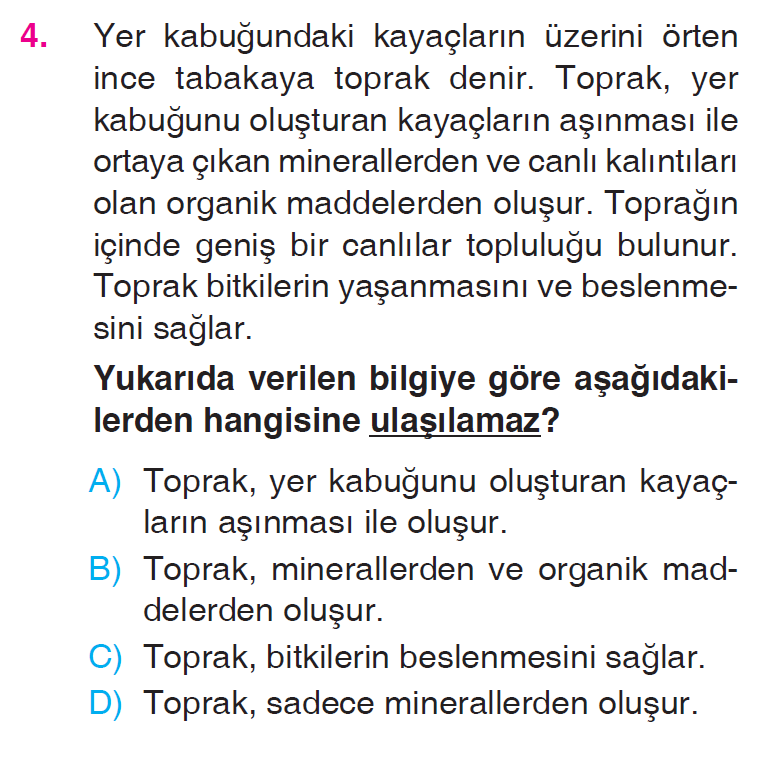 Yer Kabuğu ve Dünyamı’zın Hareketleri - 1 Testi