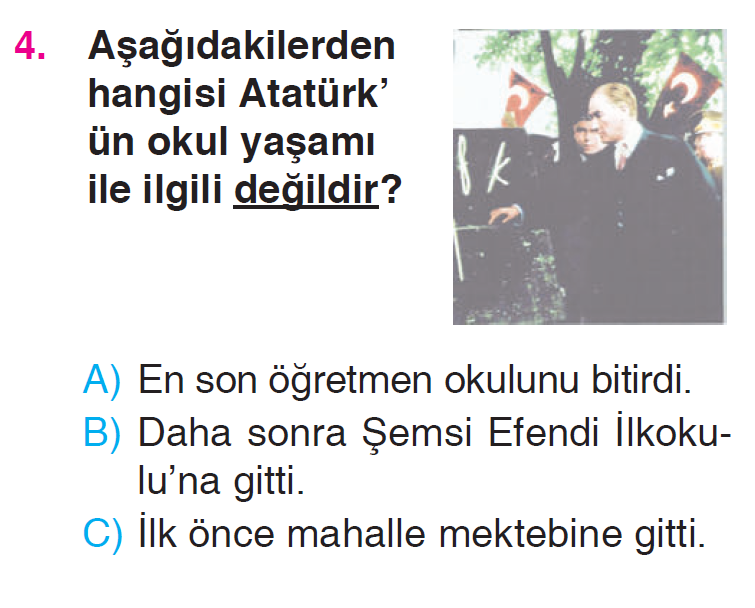 Atatürk'ün Hayatı Testi