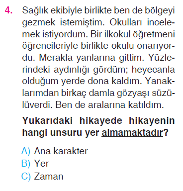 Paragrafta Anlam - Cümle - Eş Anlamlı Sözcükler Testi