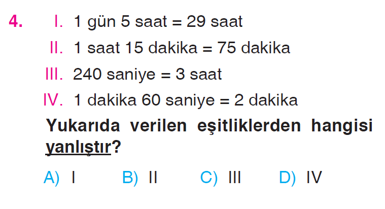 Zaman Ölçüleri Testi