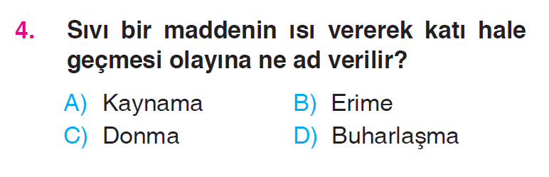Maddeyi Tanıyalım - 3 Testi
