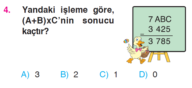 Doğal Sayılarla Çıkarma İşlemi Testi