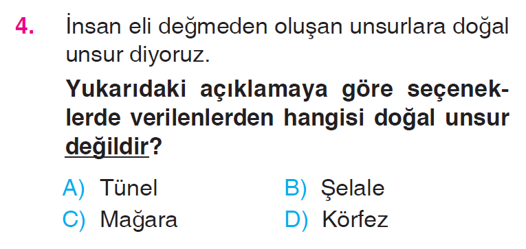 İnsanlar, Yerler ve Çevreler - 4 Testi