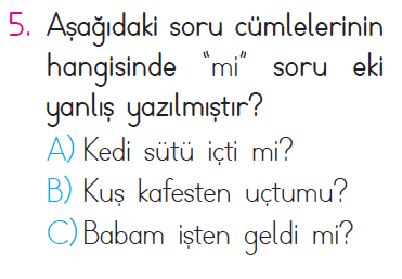Anlama - Zıt Anlamlı Sözcükler - Noktalama İşaretleri - Yazım Kuralları - 2 Testi