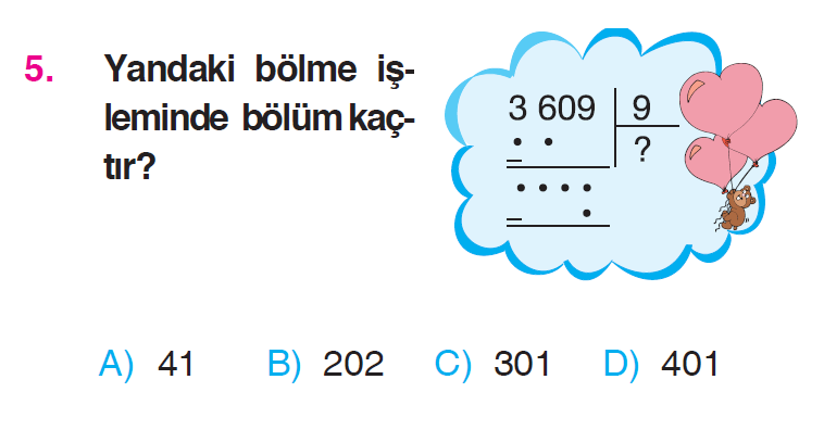 Doğal Sayılarla Bölme İşlemi Testi
