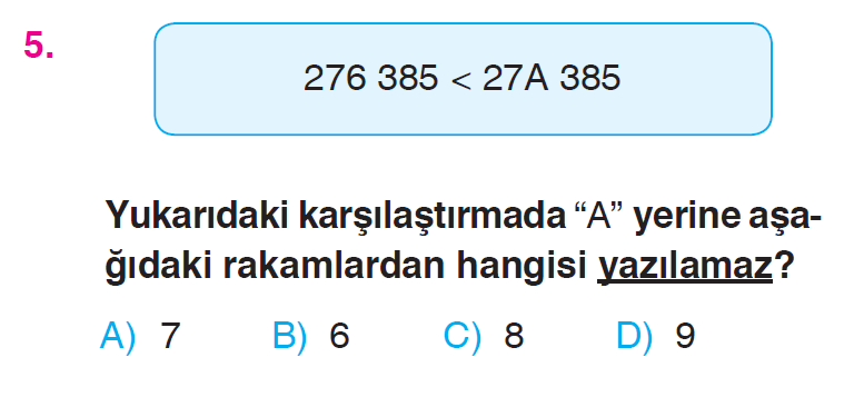Doğal Sayılar - 2 Testi